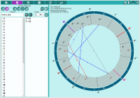 Aspectarium. Entering additional data. Search mode - aspects to the point