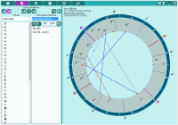 Aspectarium. Entering additional data. Search mode is the position of objects