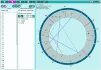 Aspectarium.Entering additional data. Search mode - direction of movement of objects