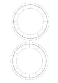 Blank of horoscope wheels